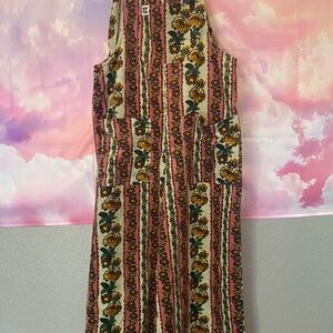 LUCY & YAK JENNY wide leg overalls dungarees vintage sofa stripe corduroy 8